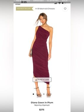 Norma Kamali | Dresses | Norma Kamali One Shoulder Fishtail Gown | Poshmark